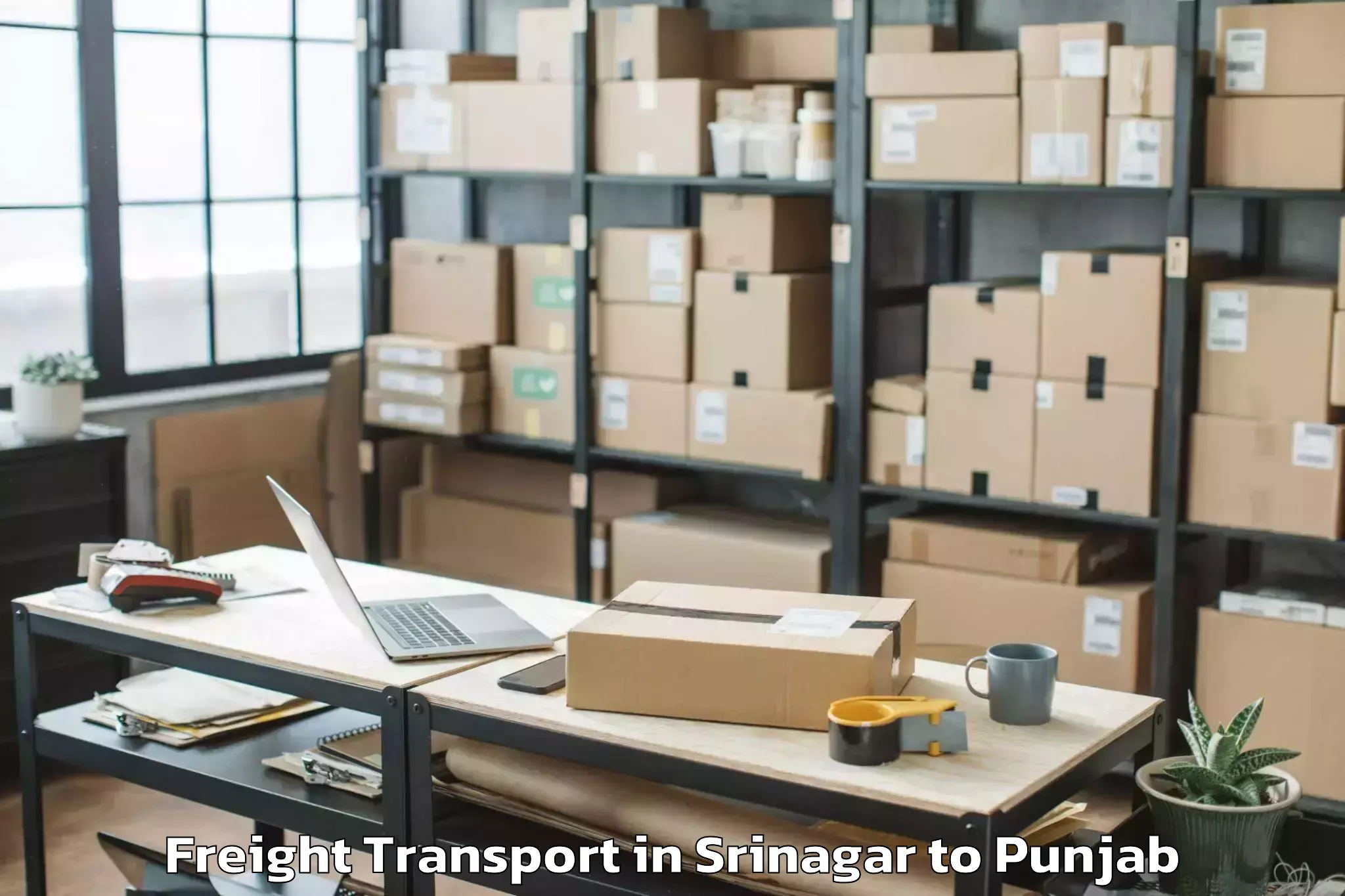 Professional Srinagar to Sujanpur Freight Transport